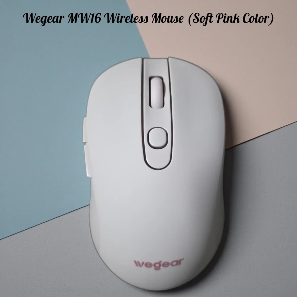 Wegear MW16 Wireless Mouse 2.4 Ghz USB (Soft Pink)